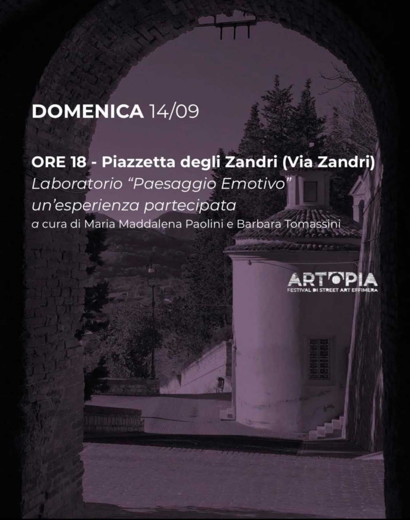 Annamaria Atturo, Buio sangue, laboratorio Paesaggio emotivo, Artopia 2025, Fossombrone PU